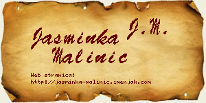 Jasminka Malinić vizit kartica